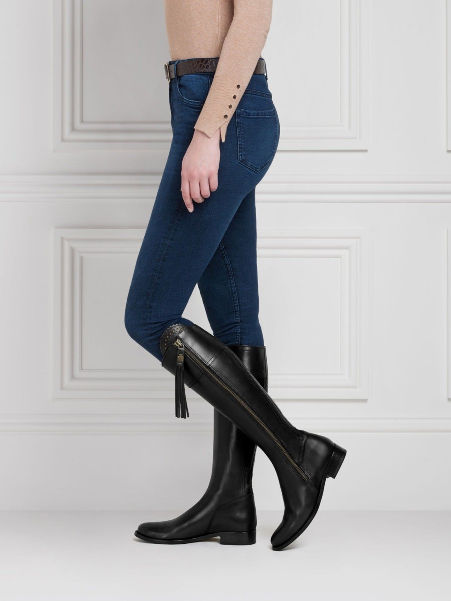 Women Fairfax & Favor Knee-High Boots | Women'S Tall Boot-Black Leather, Regular Calf