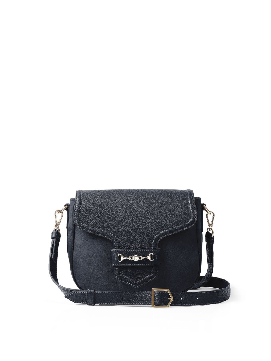 Women Fairfax & Favor Saddle Bags | Women'S Saddle Bag-Navy Suede