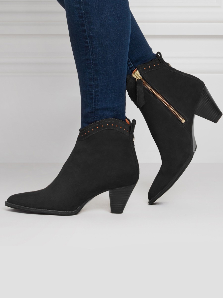 Women Fairfax & Favor Ankle Boots | Women'S Ankle Boot-Black Suede