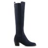 Women Fairfax & Favor Knee-High Boots | Women'S Heeled Tall Boot-Navy Suede