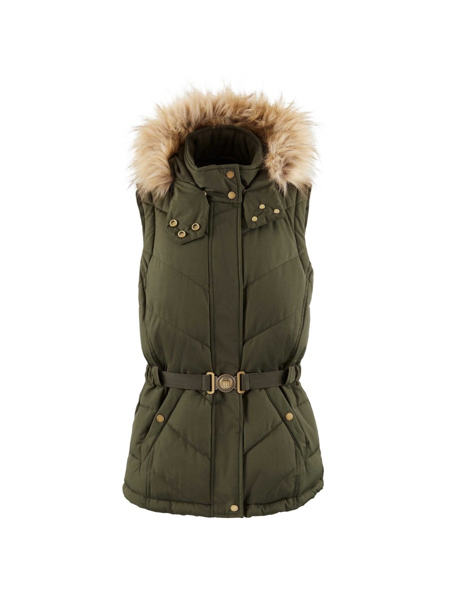 Women Fairfax & Favor Gilets | Women'S Padded Gilet-Khaki