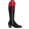 Women Fairfax & Favor Knee-High Boots | British Equestrian Women'S Tall Heeled Boot-Navy & Red Suede, Sporting Calf