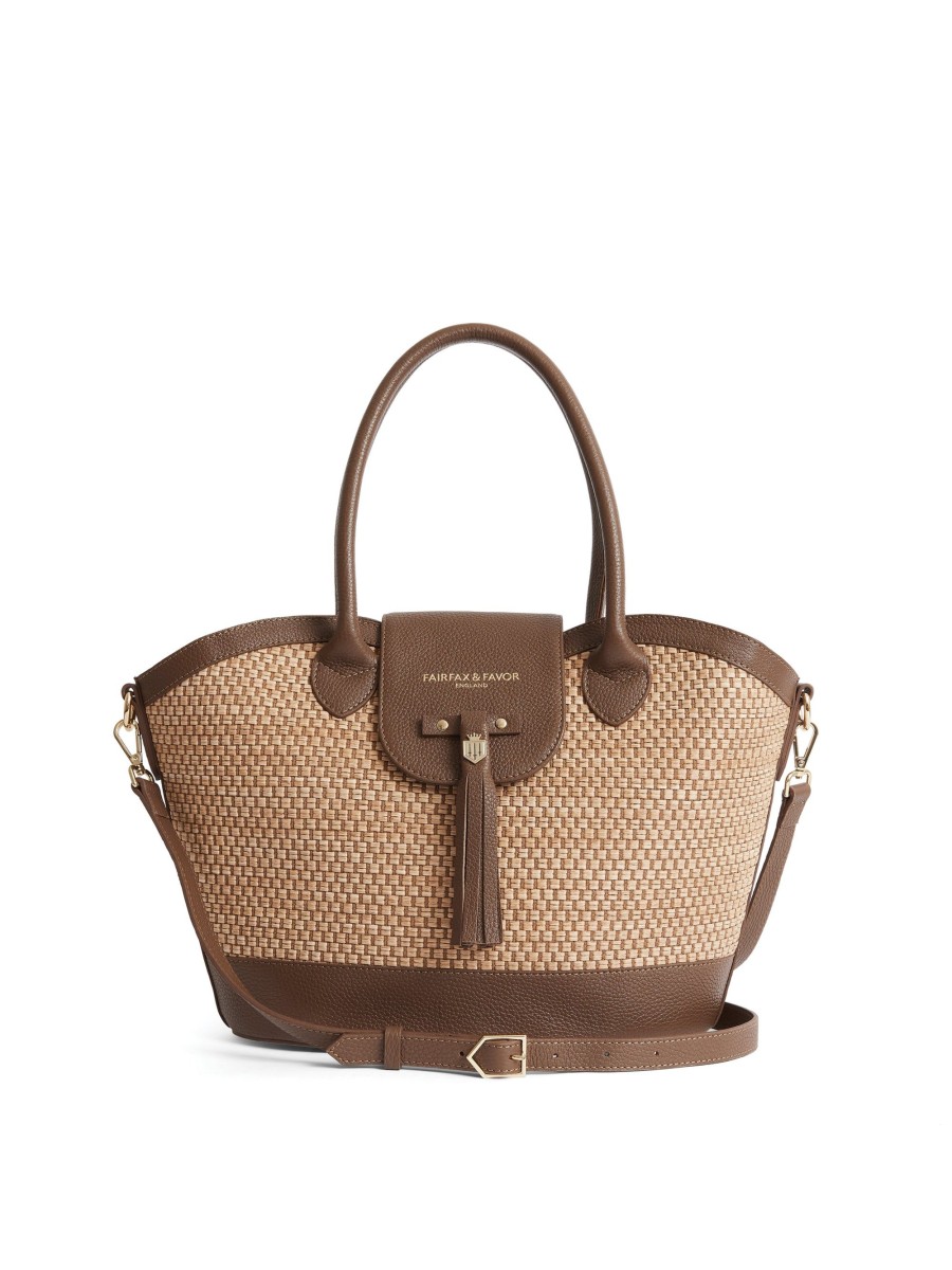 Women Fairfax & Favor Handbags | Women'S Basket Bag-Tan Leather