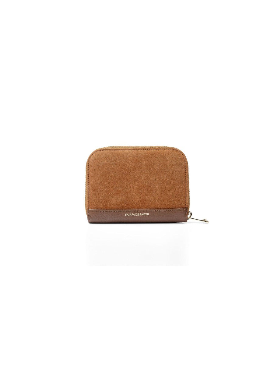 Women Fairfax & Favor Coin Purses | Women'S Coin Purse-Tan Suede