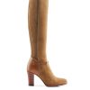 Women Fairfax & Favor Knee-High Boots | Women'S Tall Heeled Boot-Tan Suede, Narrow Calf