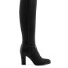 Women Fairfax & Favor Knee-High Boots | Women'S Tall Heeled Boot-Black Suede, Sporting Calf