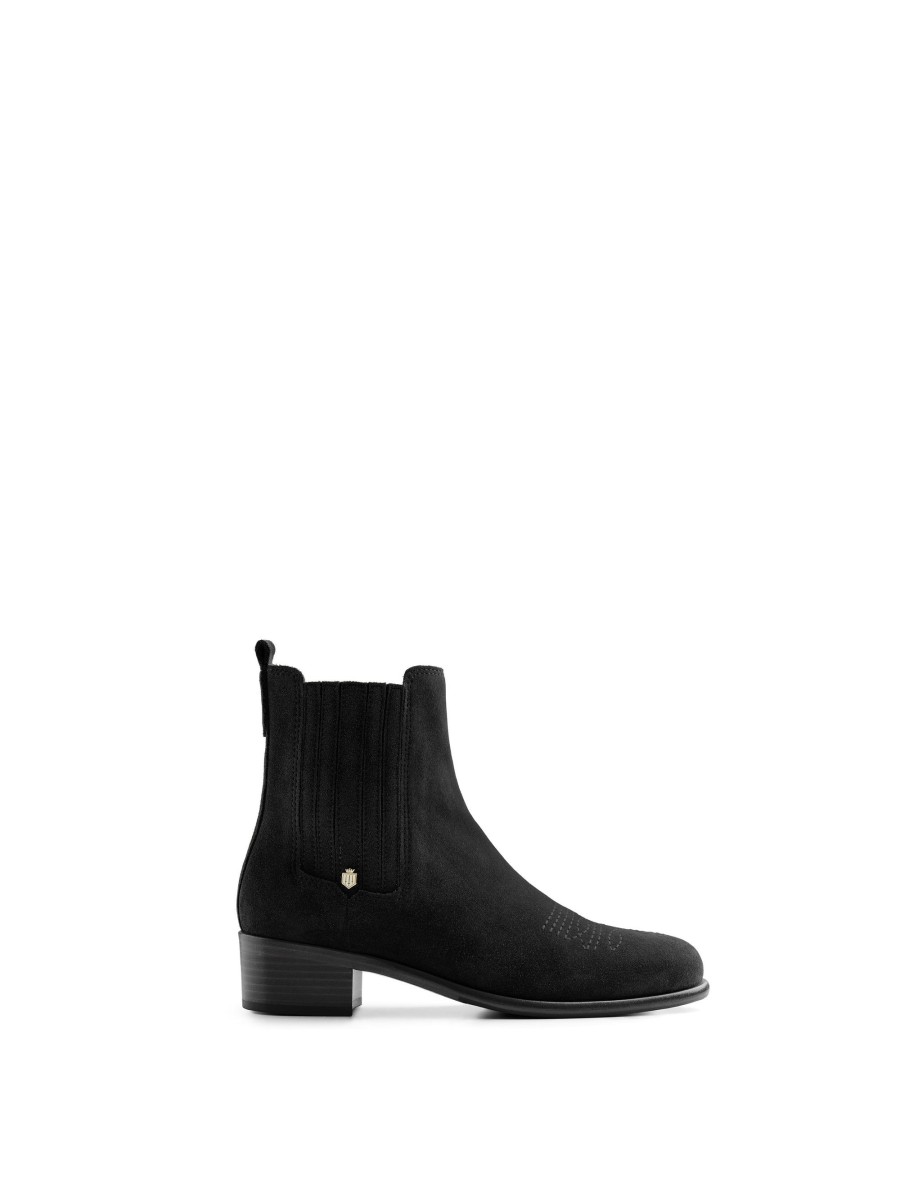 Women Fairfax & Favor Chelsea Boots | Women'S Ankle Boot-Black Suede