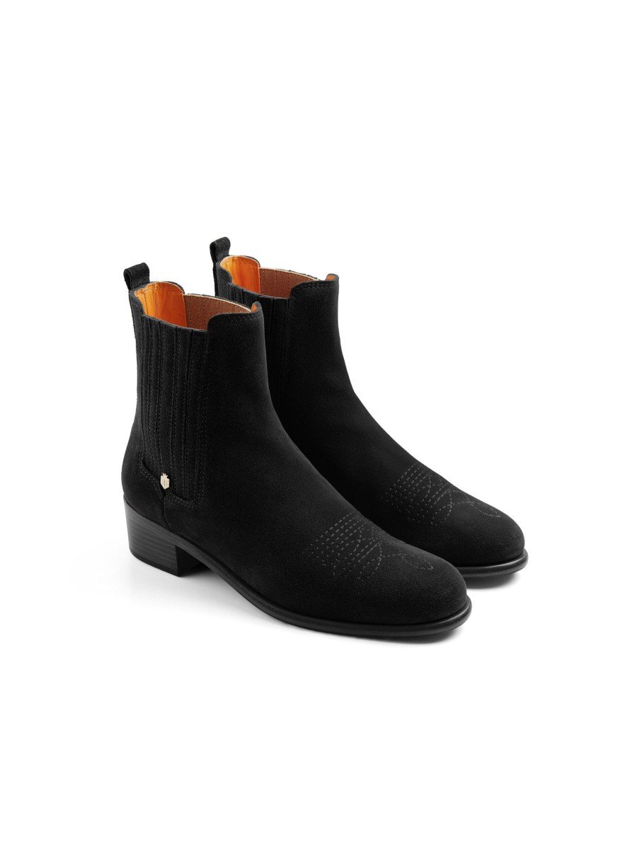 Women Fairfax & Favor Chelsea Boots | Women'S Ankle Boot-Black Suede