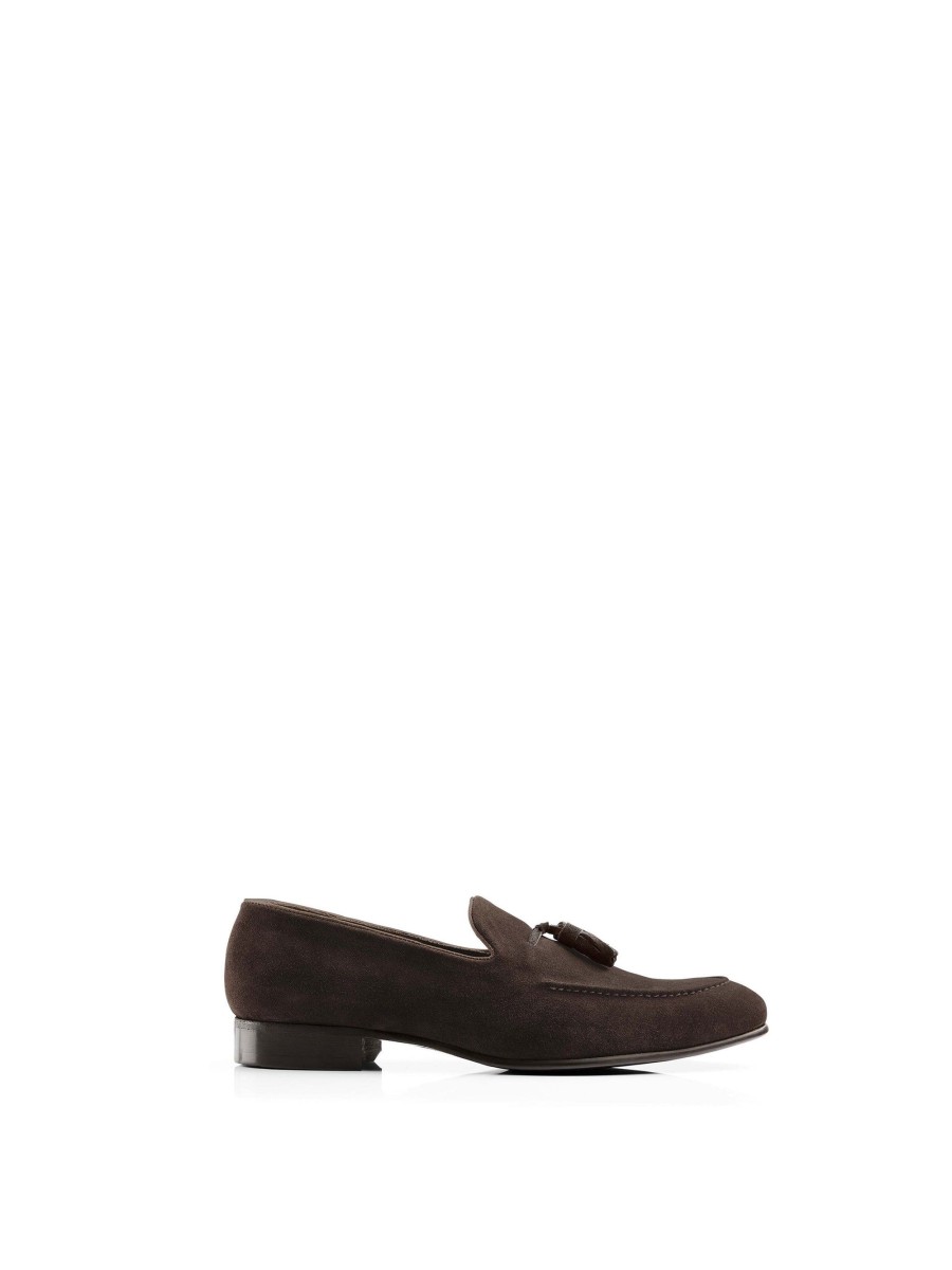 Men Fairfax & Favor Men'S Shoes | Men'S Tassel Loafer-Chocolate Suede