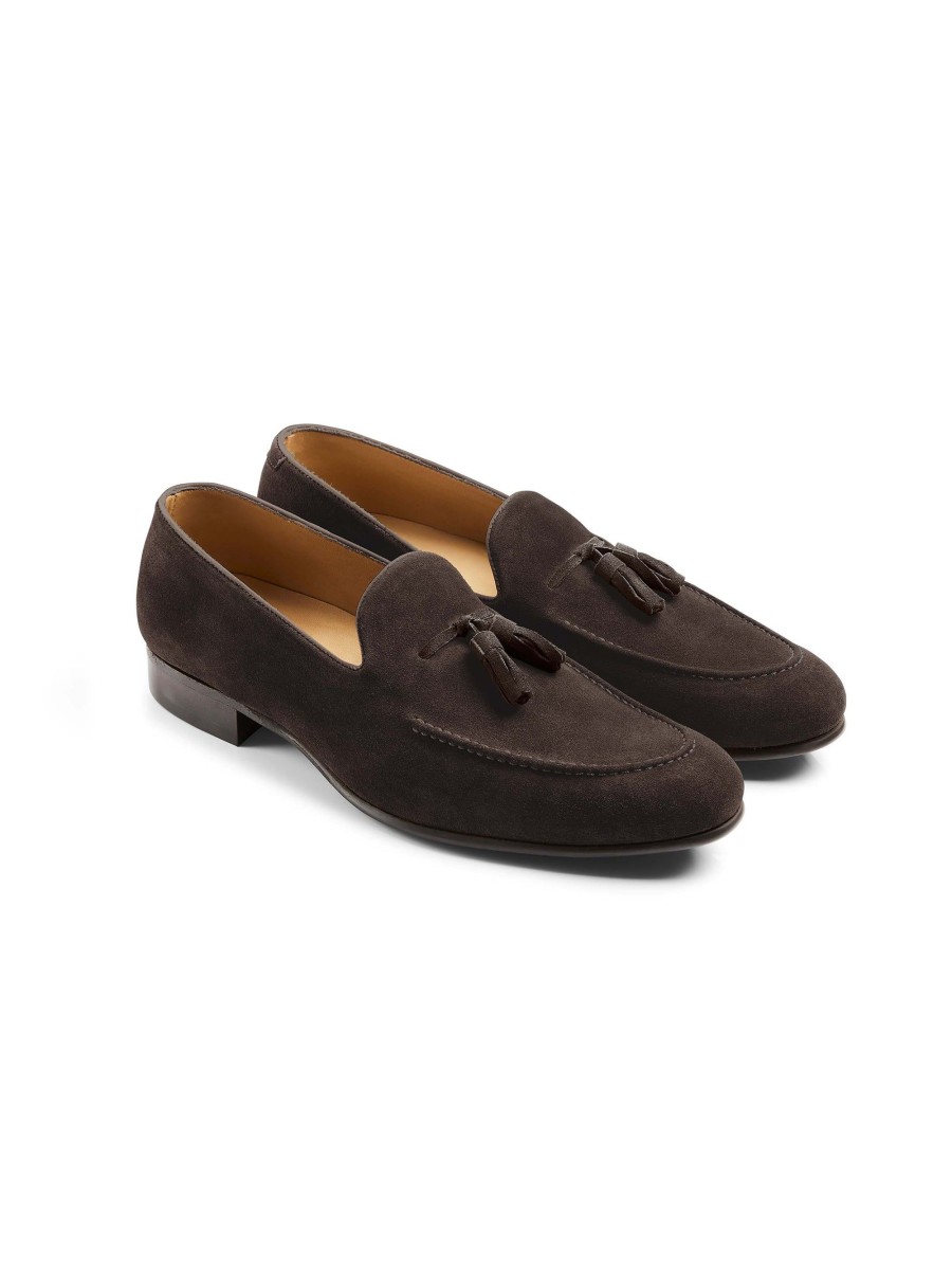 Men Fairfax & Favor Men'S Shoes | Men'S Tassel Loafer-Chocolate Suede