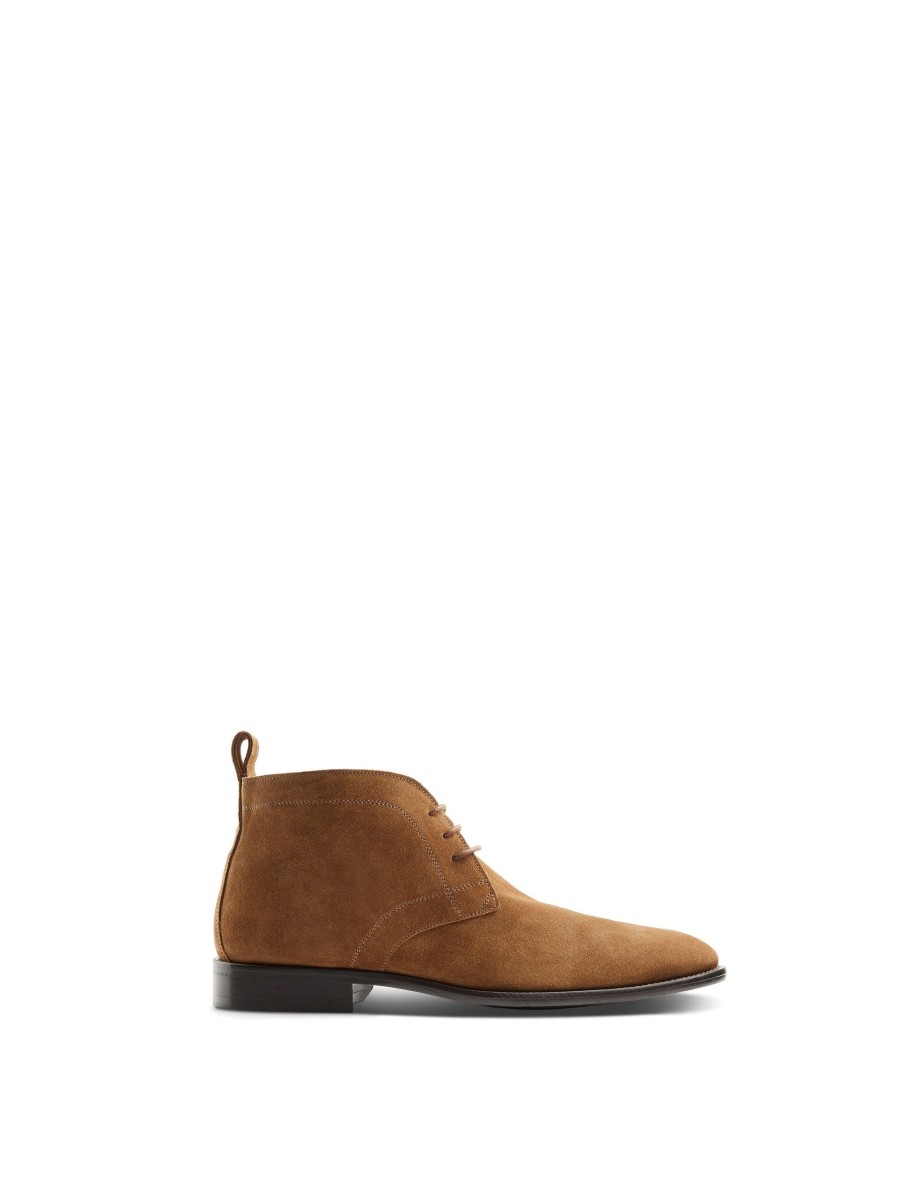 Men Fairfax & Favor Chelsea & Ankle Boots | Men'S Desert Boot-Cognac Suede