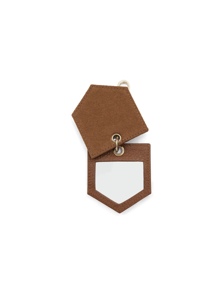 Women Fairfax & Favor Key Rings | Key Ring Mirror-Tan Leather