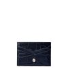 Women Fairfax & Favor Coin Purses | Card Holder-Navy Croc Leather