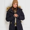 Women Fairfax & Favor Coats & Jackets | Women'S Padded Long Coat-Navy