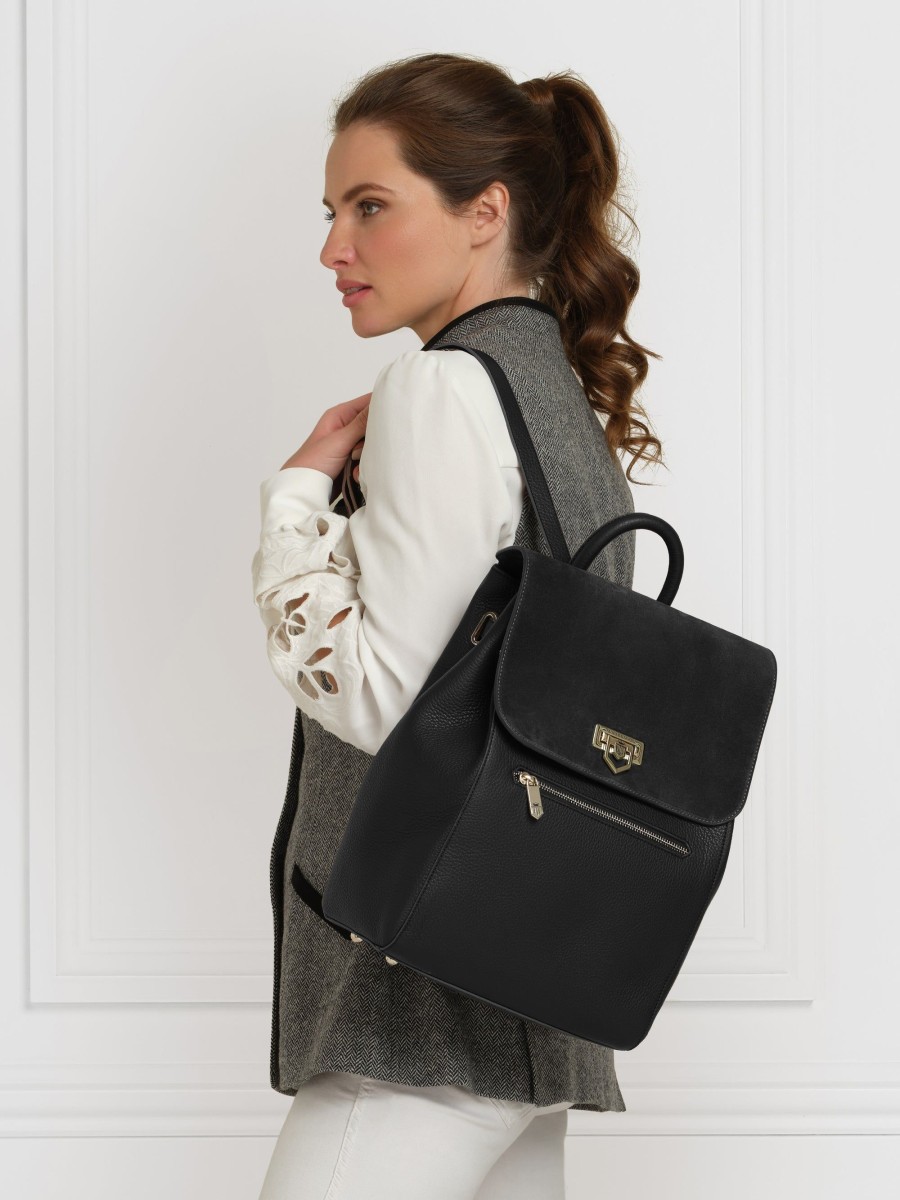 Women Fairfax & Favor Backpacks | Women'S Backpack-Black Suede