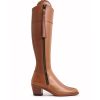 Women Fairfax & Favor Knee-High Boots | Women'S Tall Heeled Boot-Tan Leather, Regular Calf