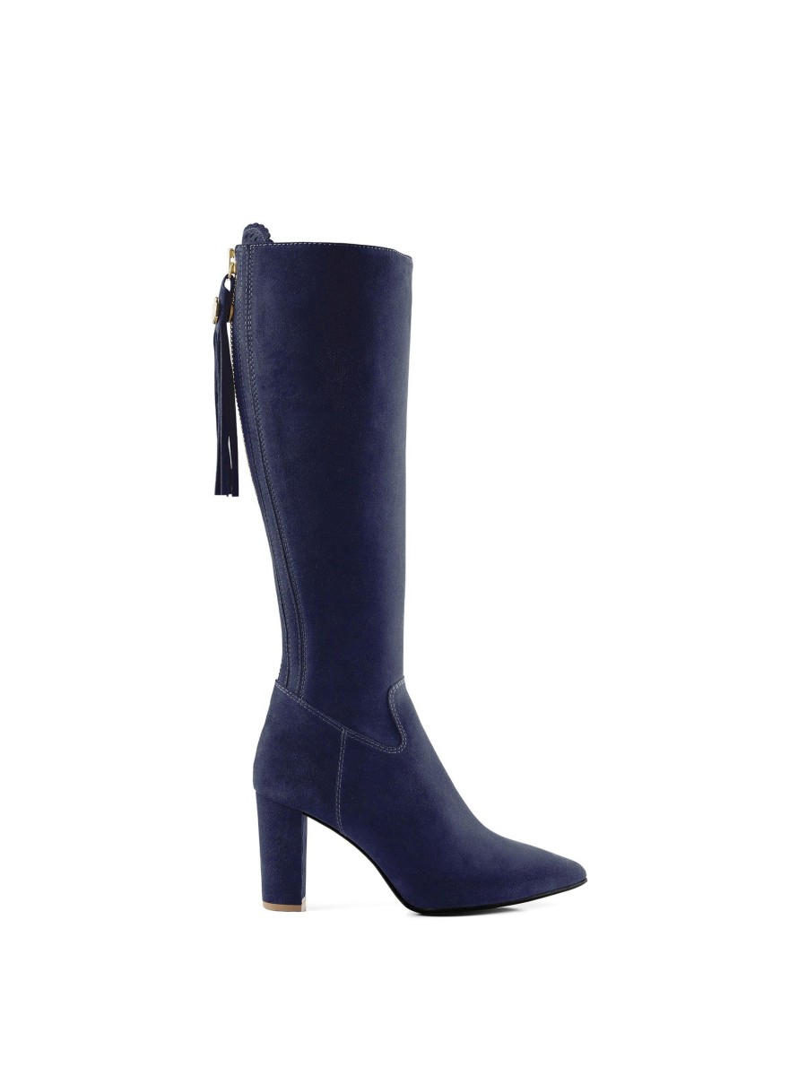 Women Fairfax & Favor Knee-High Boots | Women'S Heeled Boot-Ink Suede