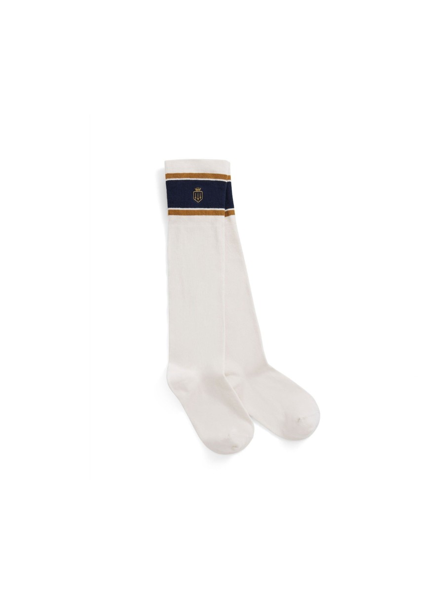 Women Fairfax & Favor Socks | Women'S Socks-Cream & Navy