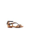 Women Fairfax & Favor Sandals | Women'S Sandal-Tan & Navy Suede