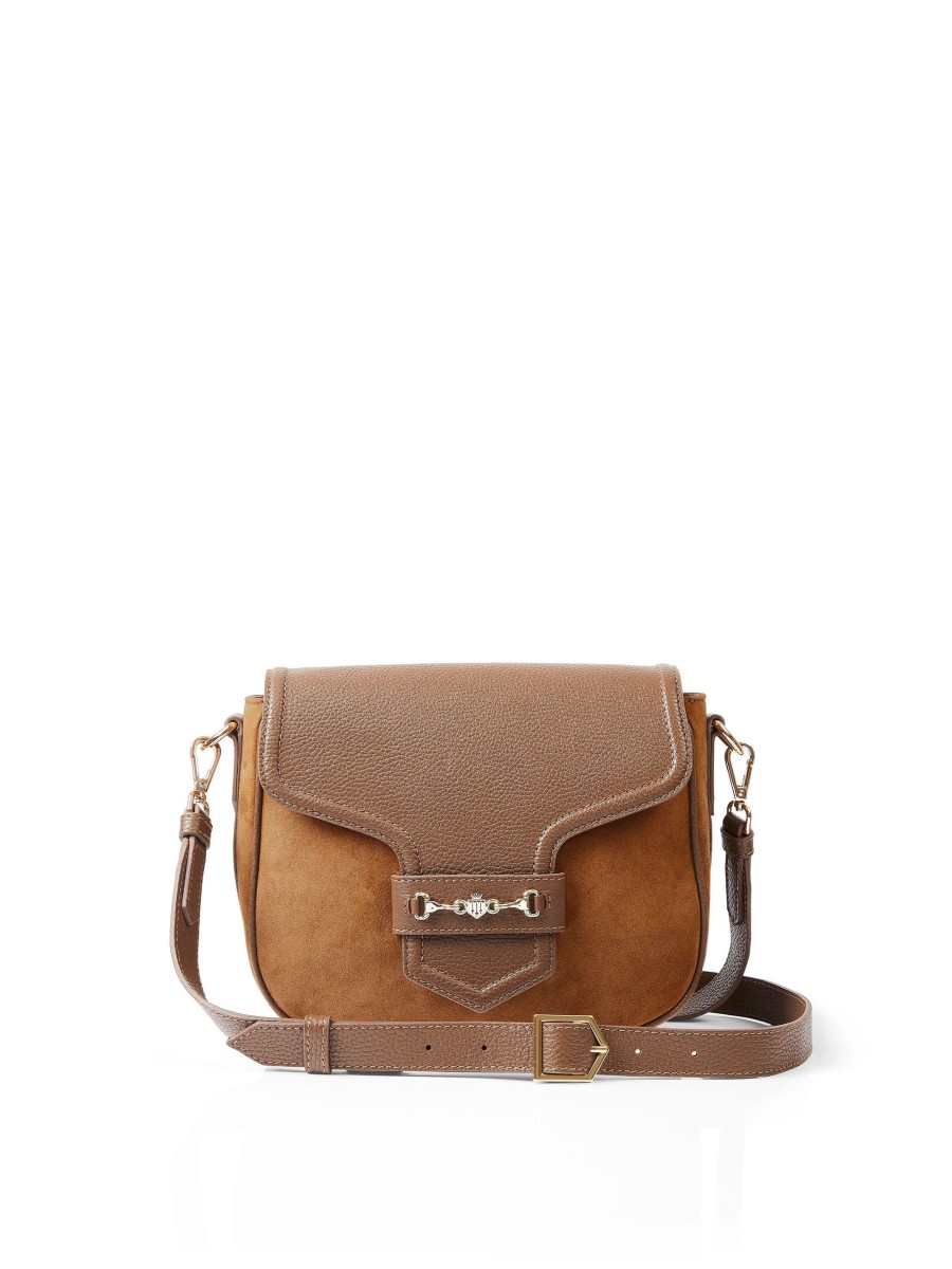 Women Fairfax & Favor Saddle Bags | Women'S Saddle Bag-Tan Suede