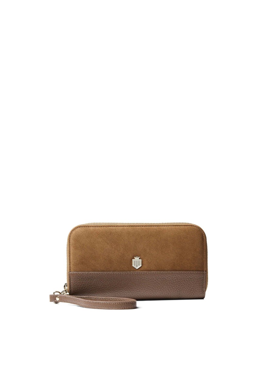 Women Fairfax & Favor Purses | Women'S Travel Wallet-Tan Suede