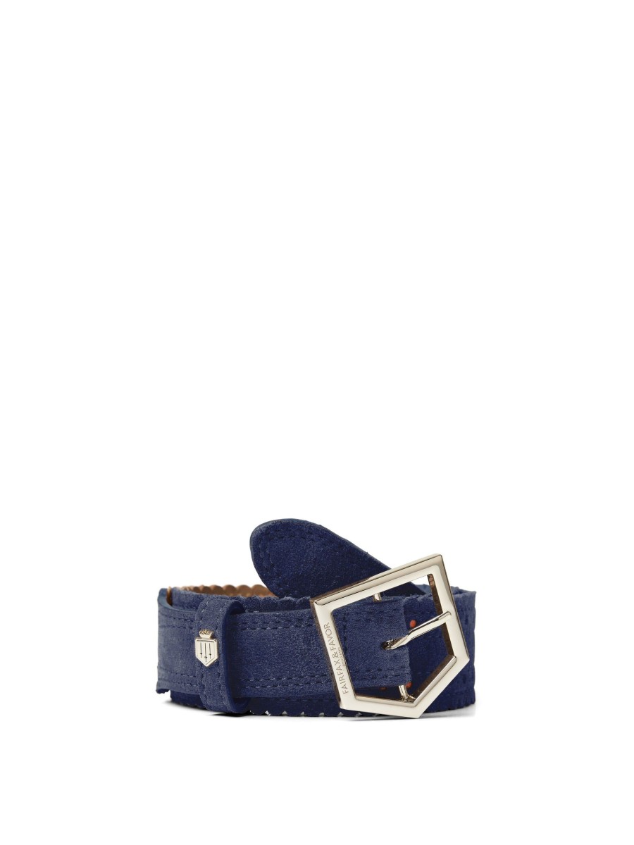 Women Fairfax & Favor Belts | Women'S Belt-Ink Suede