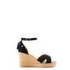 Women Fairfax & Favor Espadrilles | Women'S Wedge Sandal-Black Suede