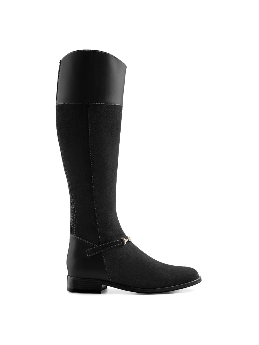 Women Fairfax & Favor Knee-High Boots | Women'S Boot-Black Suede, Sporting Calf