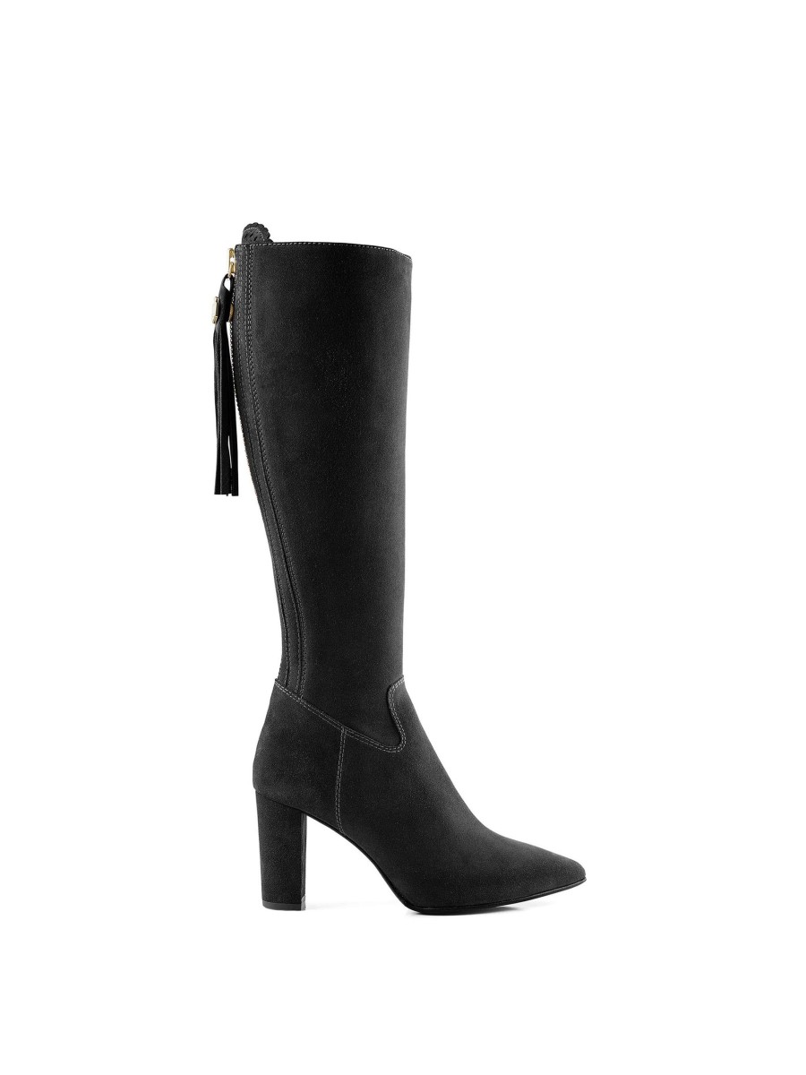 Women Fairfax & Favor Knee-High Boots | Women'S Heeled Boot-Black Suede