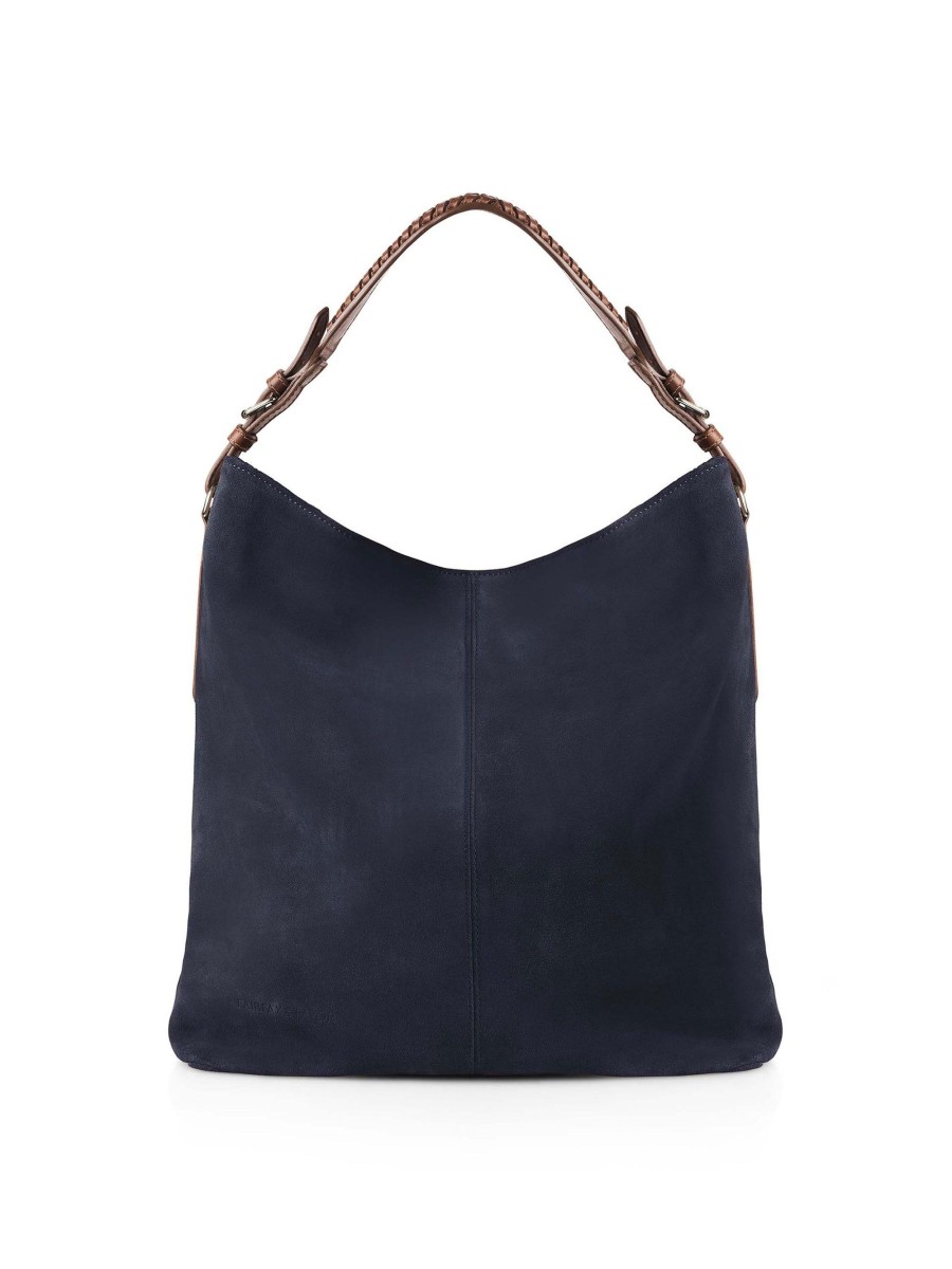 Women Fairfax & Favor Tote Bags | Women'S Tote Bag-Navy Blue Suede