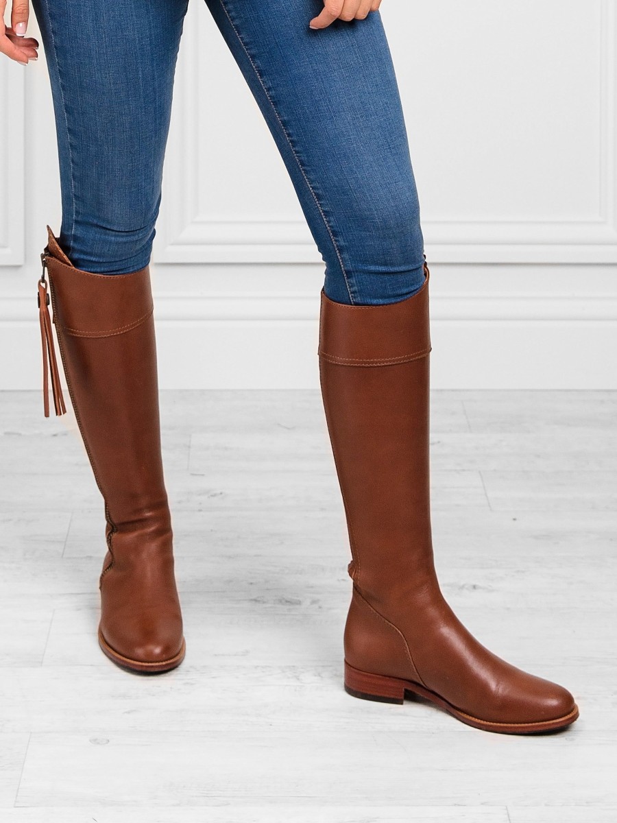 Women Fairfax & Favor Knee-High Boots | Women'S Tall Boot-Tan Leather, Regular Calf