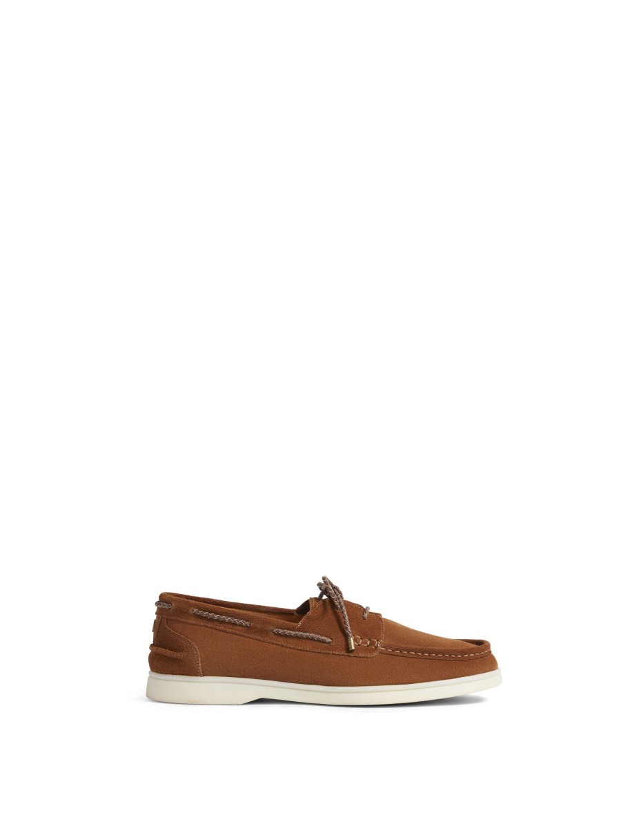 Men Fairfax & Favor Men'S Shoes | Men'S Deck Shoe-Cognac Suede