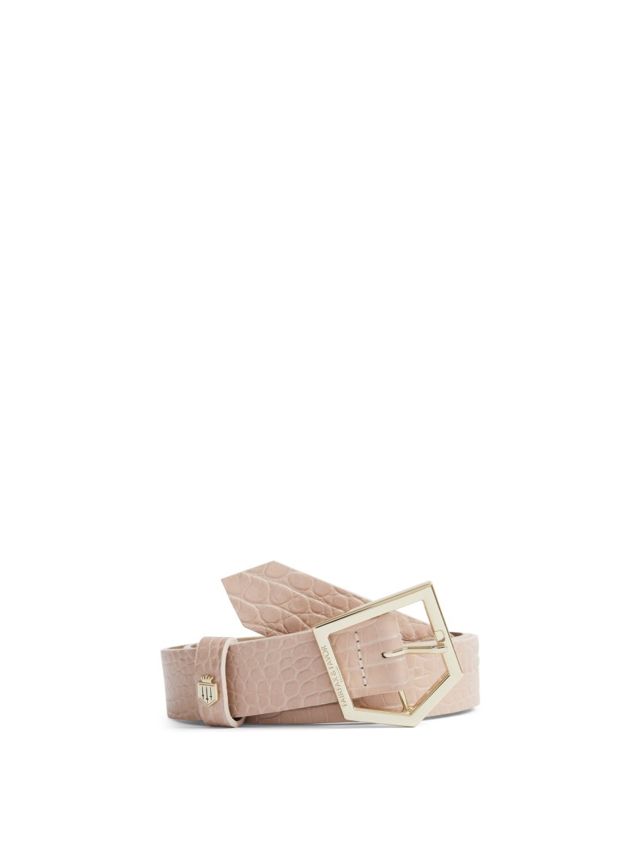 Women Fairfax & Favor Belts | Women'S Belt-Blush Croc Leather