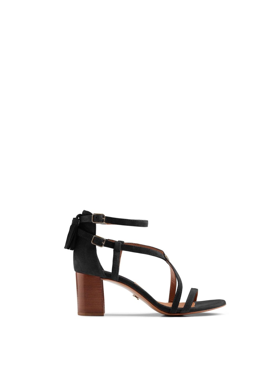 Women Fairfax & Favor Sandals | Women'S Heeled Sandal-Black Suede