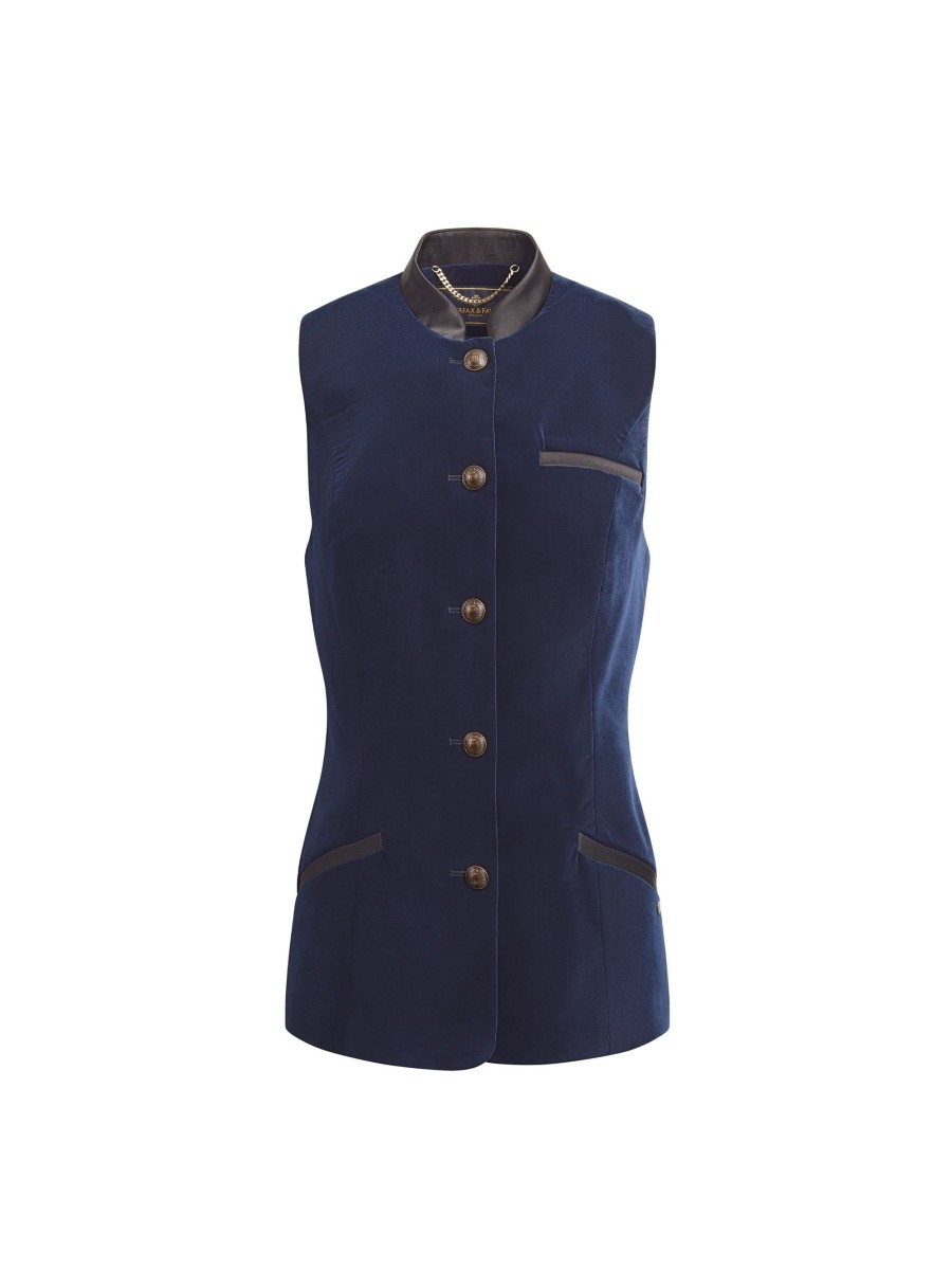 Women Fairfax & Favor Gilets | Women'S Gilet-Navy Velvet