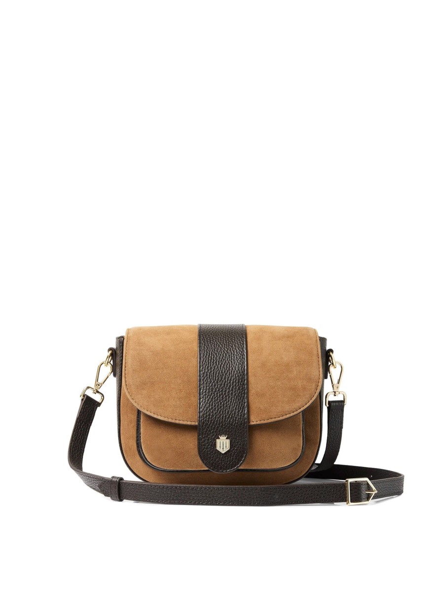 Women Fairfax & Favor Saddle Bags | Women'S Saddle Bag-Tan Suede