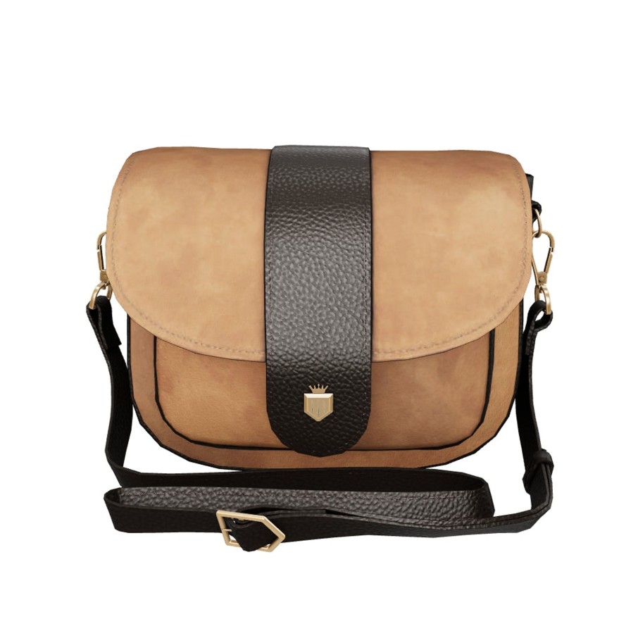 Women Fairfax & Favor Saddle Bags | Women'S Saddle Bag-Tan Suede