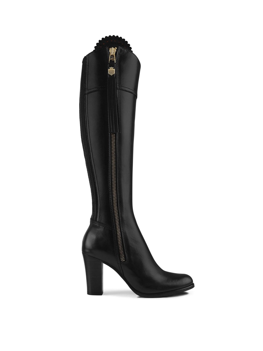 Women Fairfax & Favor Knee-High Boots | Women'S Tall High-Heeled Boot-Black Leather, Regular Fit