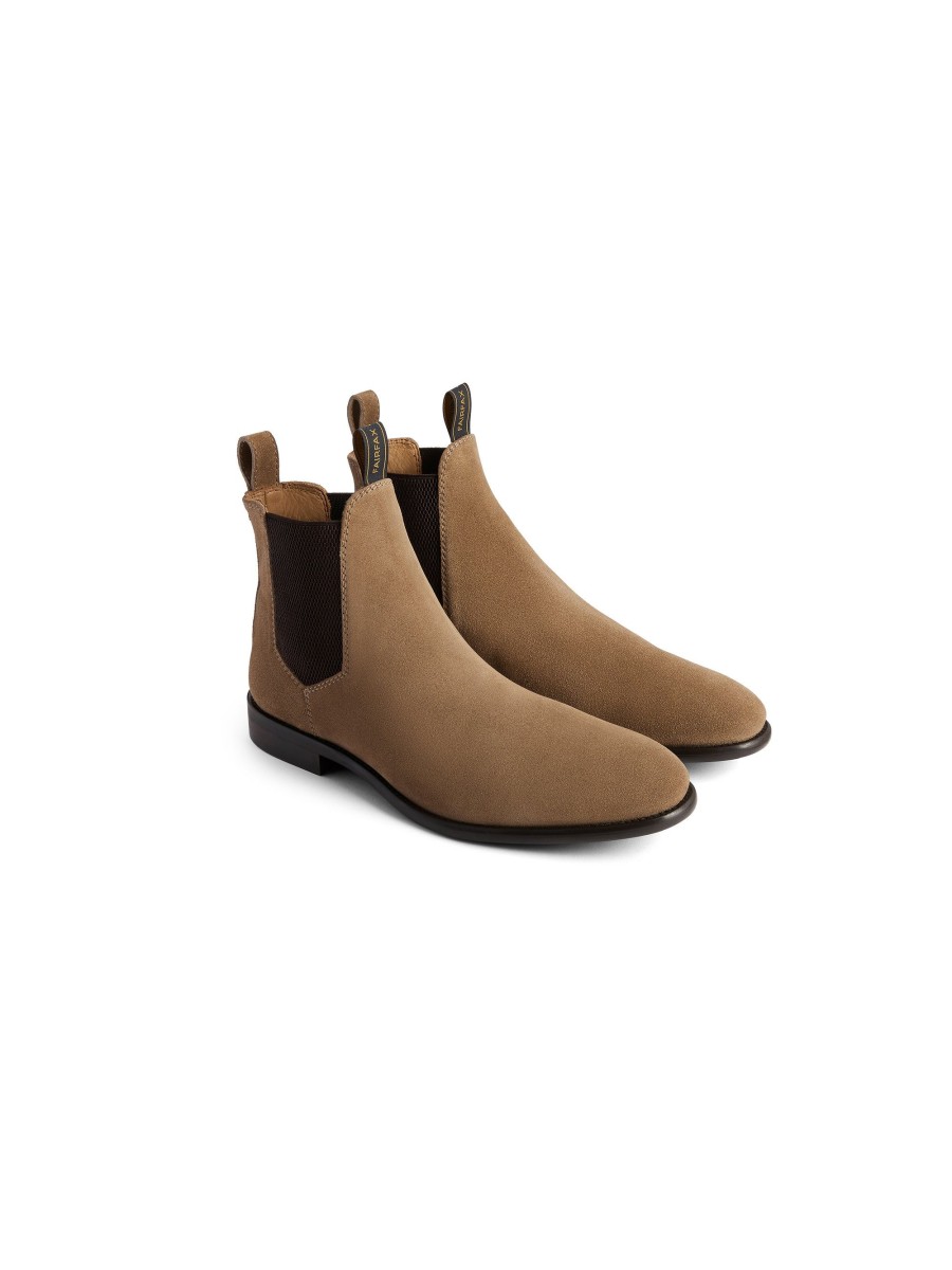 Men Fairfax & Favor Chelsea & Ankle Boots | Men'S Ankle Boot-Taupe Suede