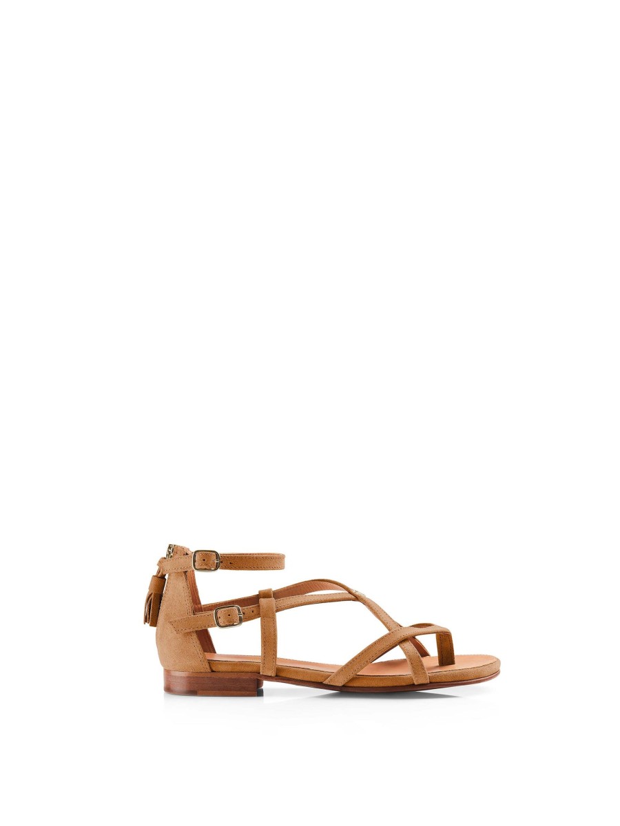 Women Fairfax & Favor Sandals | Women'S Sandal-Tan Suede