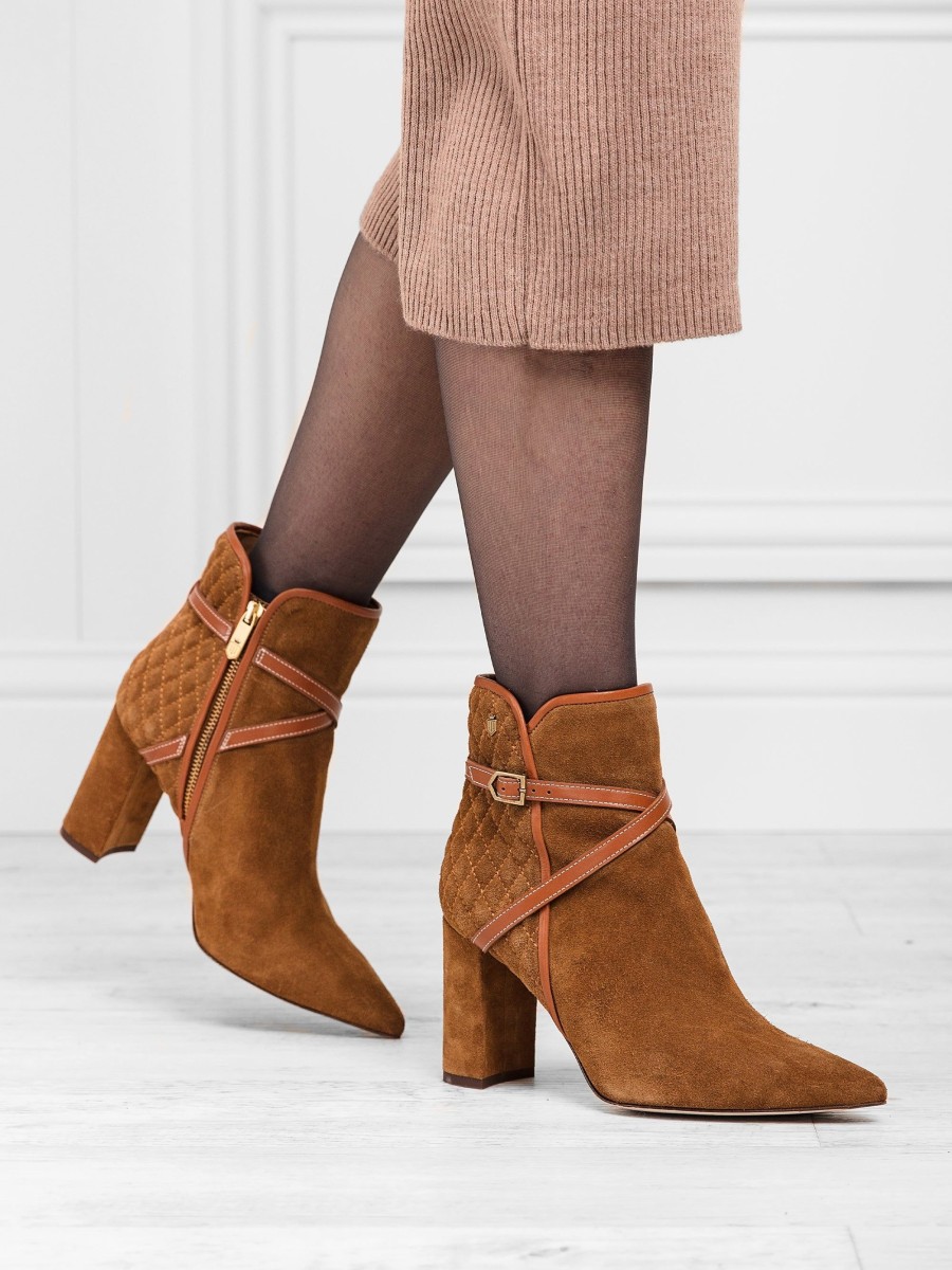 Women Fairfax & Favor Ankle Boots | Women'S Ankle Boot-Tan Suede