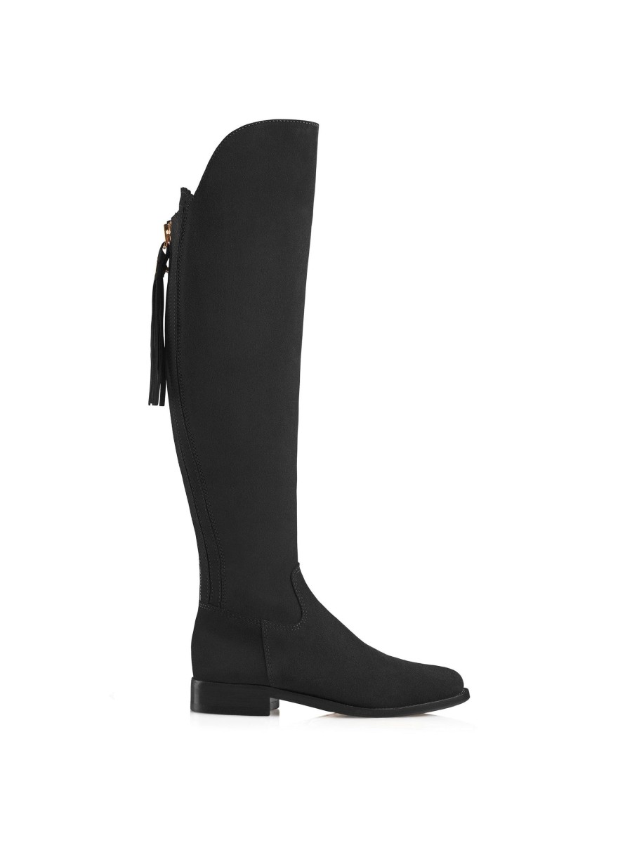 Women Fairfax & Favor Over-The-Knee | Women'S Over-The-Knee Boot-Black Suede