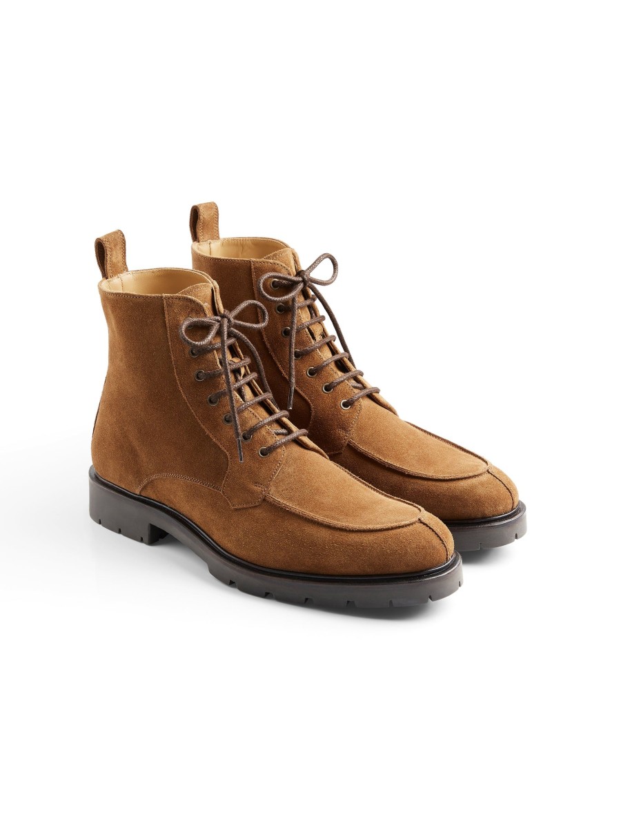 Men Fairfax & Favor Chelsea & Ankle Boots | Men'S Desert Boot-Cognac Suede