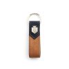 Women Fairfax & Favor Key Rings | Key Ring-Tan & Navy Leather & Suede