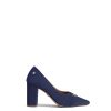 Women Fairfax & Favor Heels & Wedges | Women'S Block Court Shoe-Ink Suede