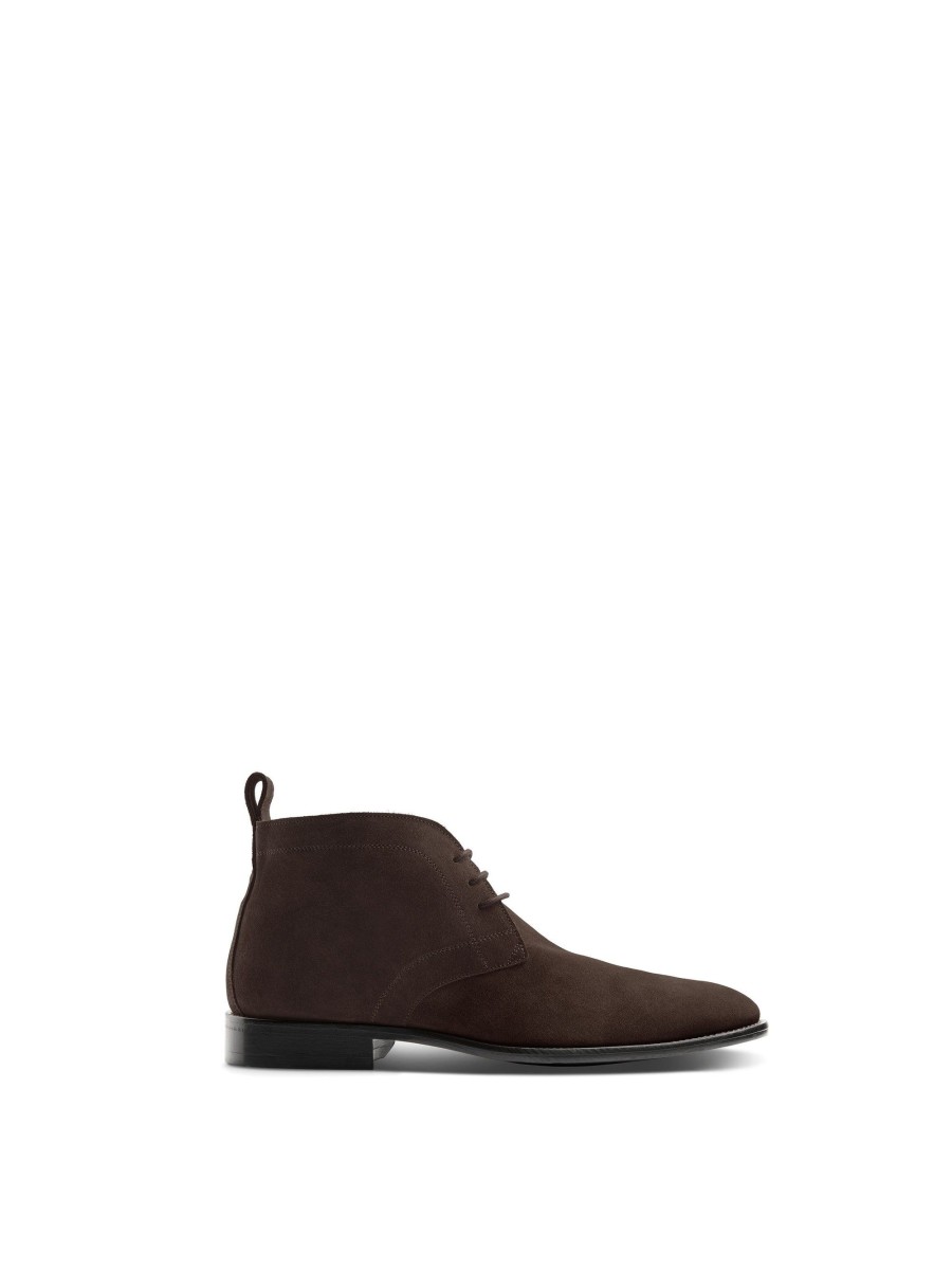 Men Fairfax & Favor Chelsea & Ankle Boots | Men'S Desert Boot-Chocolate Suede