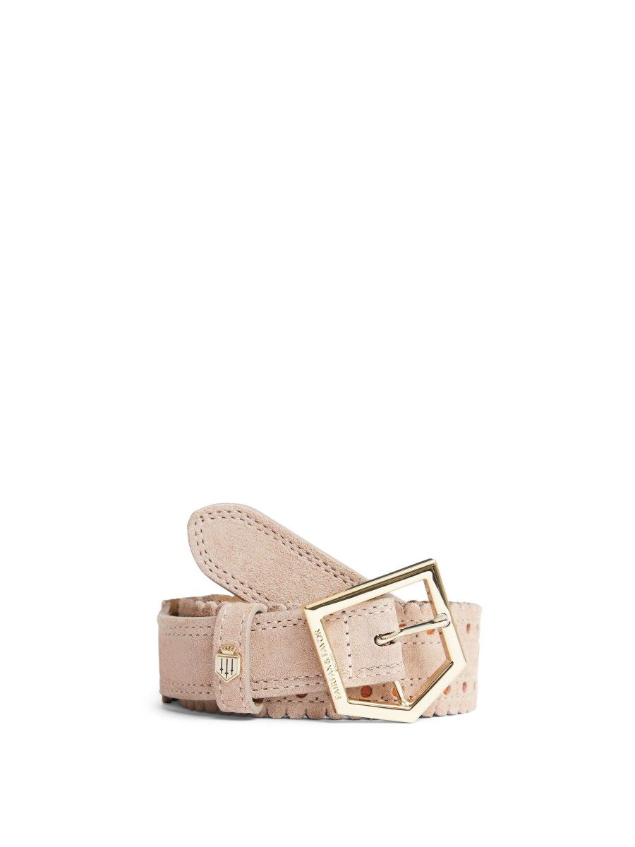 Women Fairfax & Favor Belts | Women'S Belt-Blush Pink Suede