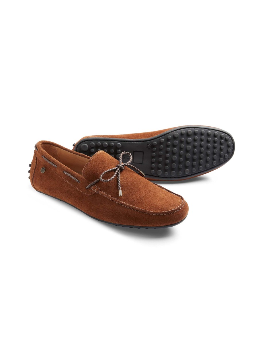 Men Fairfax & Favor Men'S Shoes | Men'S Driving Shoe-Cognac Suede