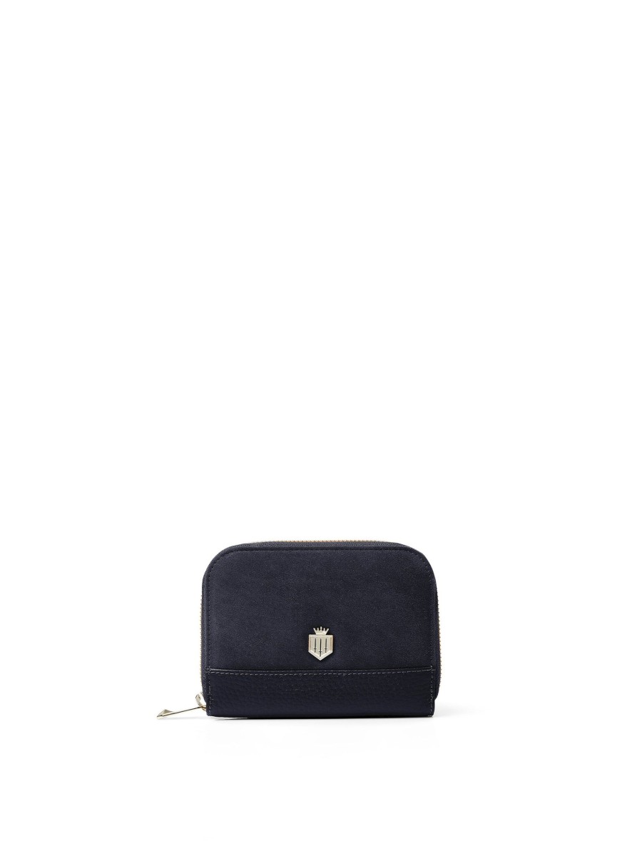 Women Fairfax & Favor Coin Purses | Women'S Coin Purse-Navy Suede