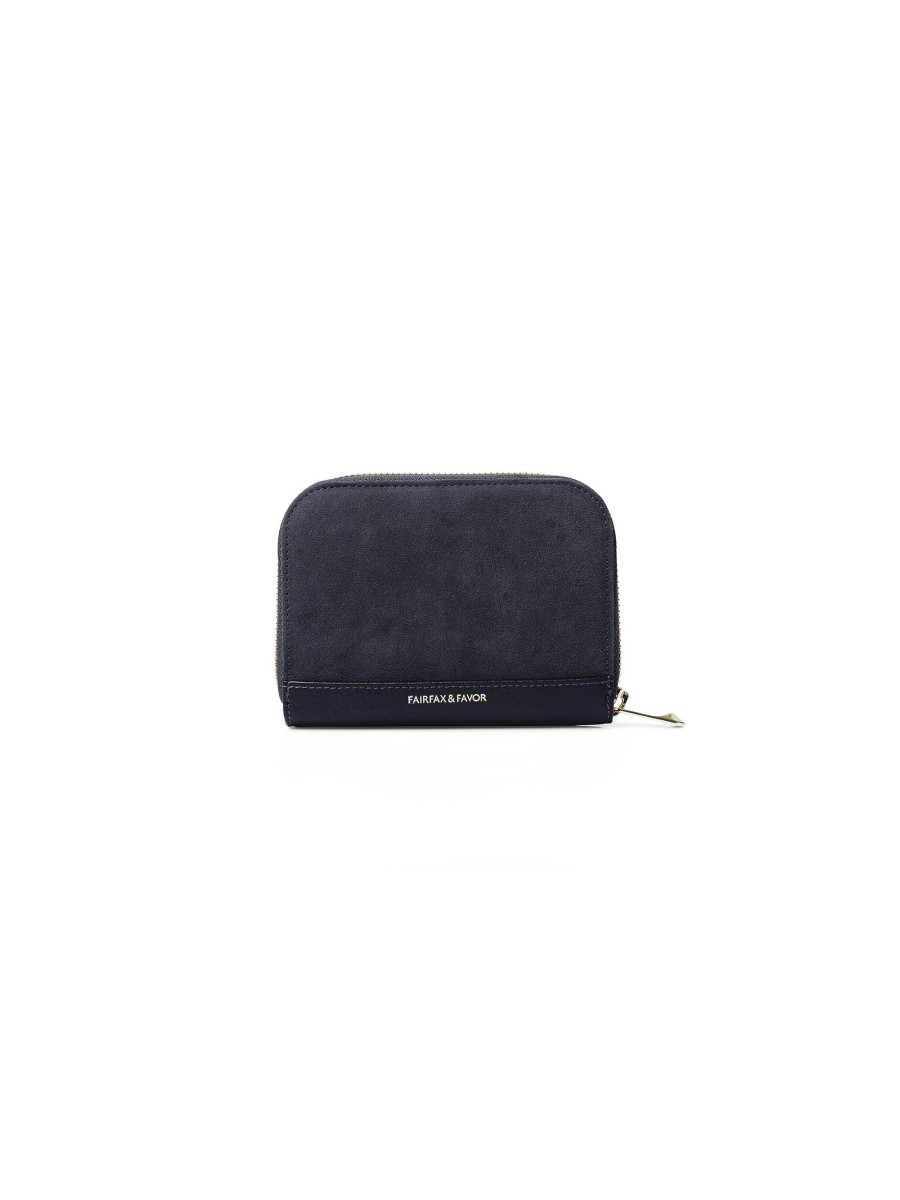 Women Fairfax & Favor Coin Purses | Women'S Coin Purse-Navy Suede